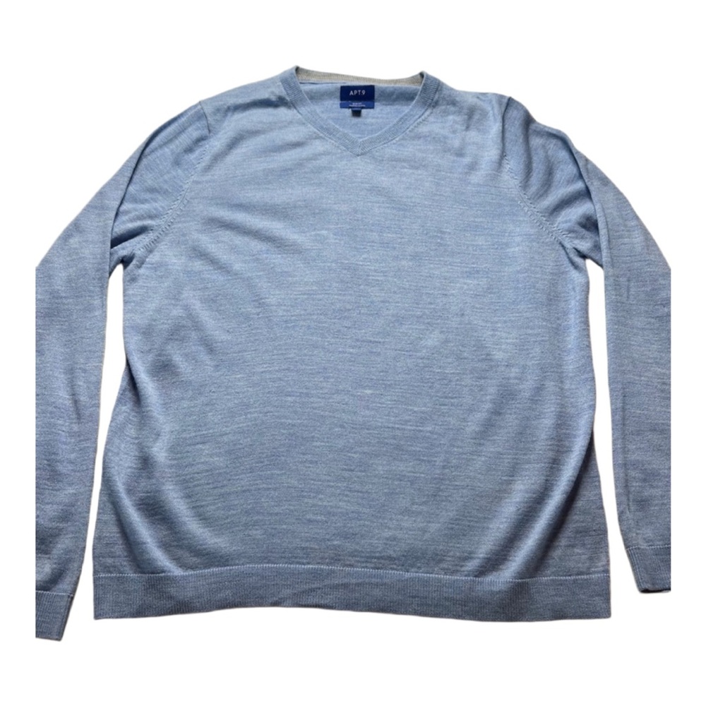 Apt. 9 Sz XL Light Blue‎ V-Neck Sweater